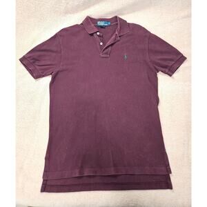 Polo Ralph Lauren Men's Small Burgundy Short Sleeve Pique Polo Shirt